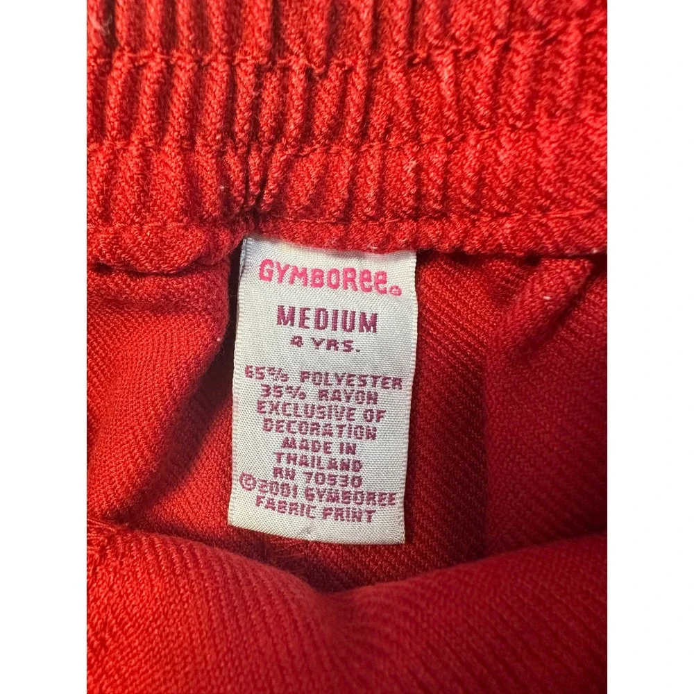 Gymboree Girls‎ Red Pleated Skirt Embroidered Waist Holiday Party Medium 4 YRS